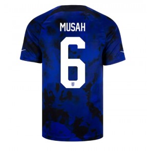 Lacne Muži Futbalové dres Spojené štáty Yunus Musah #6 MS 2022 Krátky Rukáv - Preč